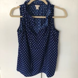 Ruffle collar j crew top